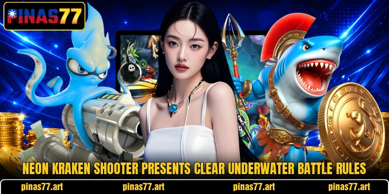 Neon Kraken Shooter presents clear underwater battle rules Neon Kraken Shooter presents clear underwater battle rules