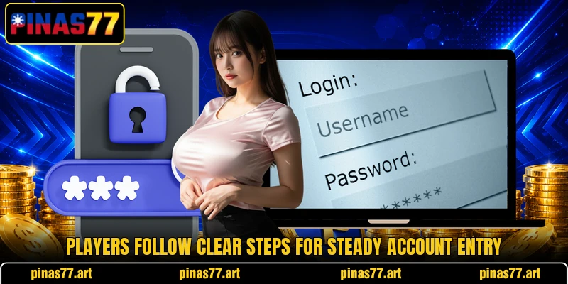 Players follow clear steps for steady account entry Players follow clear steps for steady account entry